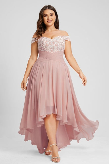 Robe De Bal Asymétrique Brodée - gallery 9