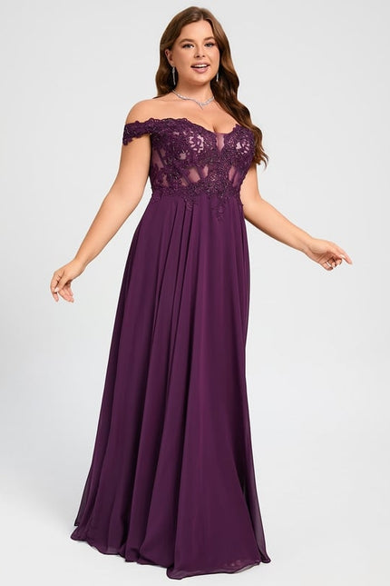 Robe De Bal Violette Élégante - gallery 9