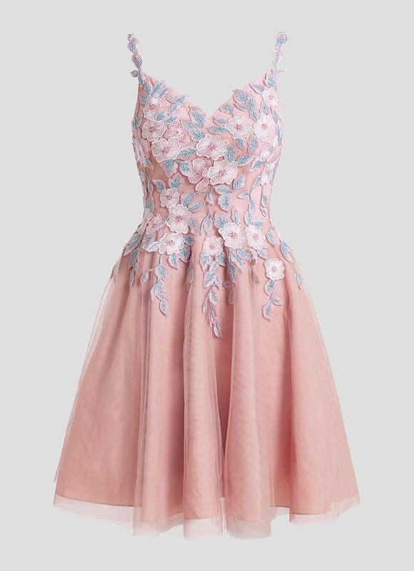 Robe De Bal Courte Tulle Brodée