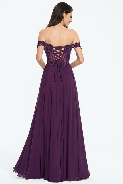 Robe De Bal Violette Élégante - gallery 3