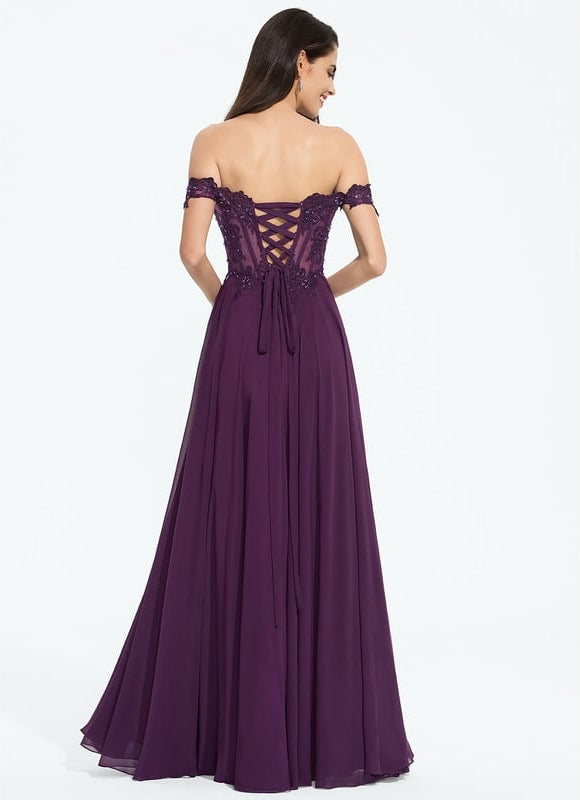 Robe De Bal Violette Élégante - gallery 3