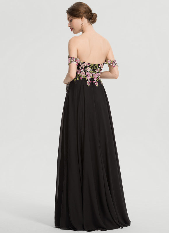Robe De Bal Éthérée Noire - gallery 4