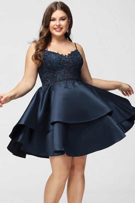 Robe De Bal Satinée Courte - gallery 7