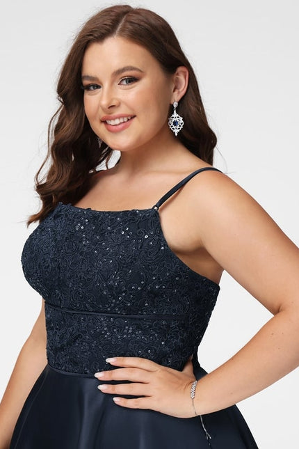 Robe De Bal Satinée À Bretelles - gallery 7