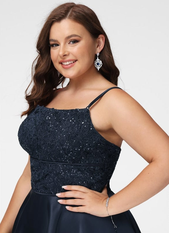 Robe De Bal Satinée À Bretelles - gallery 7