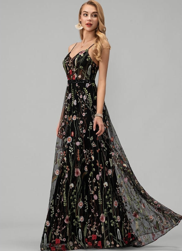 Robe De Bal Florale Élégante - gallery 3