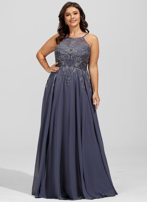 Robe De Bal Fluide Ornée - gallery 8