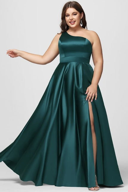 Robe De Bal Satin Émeraude Chic - gallery 5