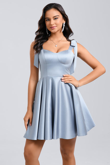 Robe De Bal Satin Lilas - gallery 1