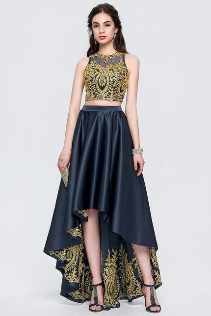 Robe De Bal Asymétrique Dorée - gallery 1