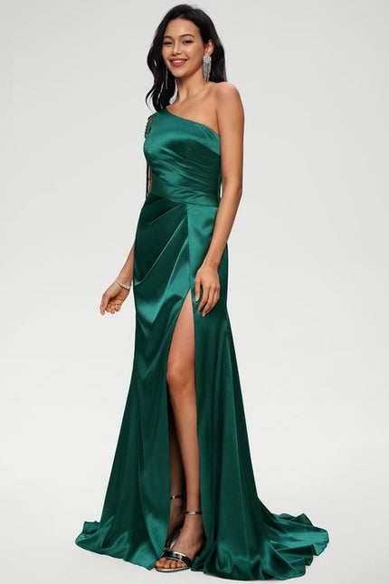 Robe De Bal Drapée Émeraude - gallery 3