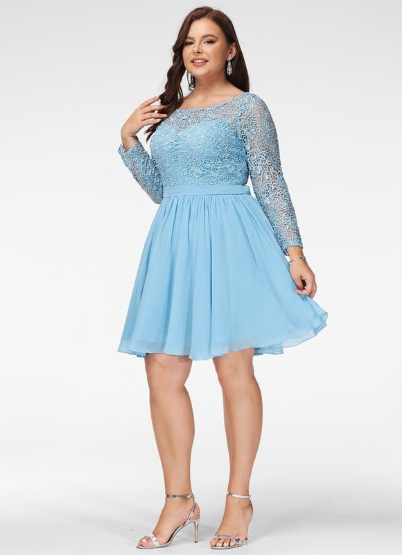 Robe De Bal À Volants Marine - gallery 7