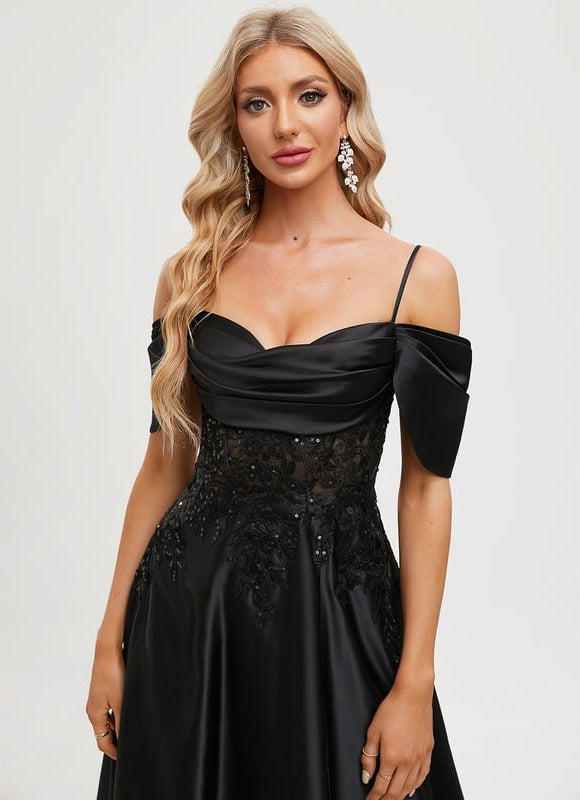 Robe De Bal Éblouissante Satinée - gallery 4