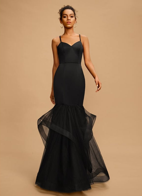 Robe De Bal Sirène Tulle Noir - gallery 3