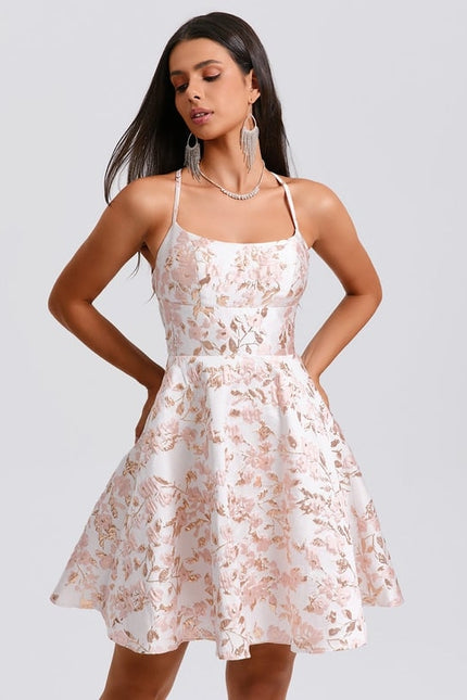 Robe De Bal Florale Rose - gallery 2