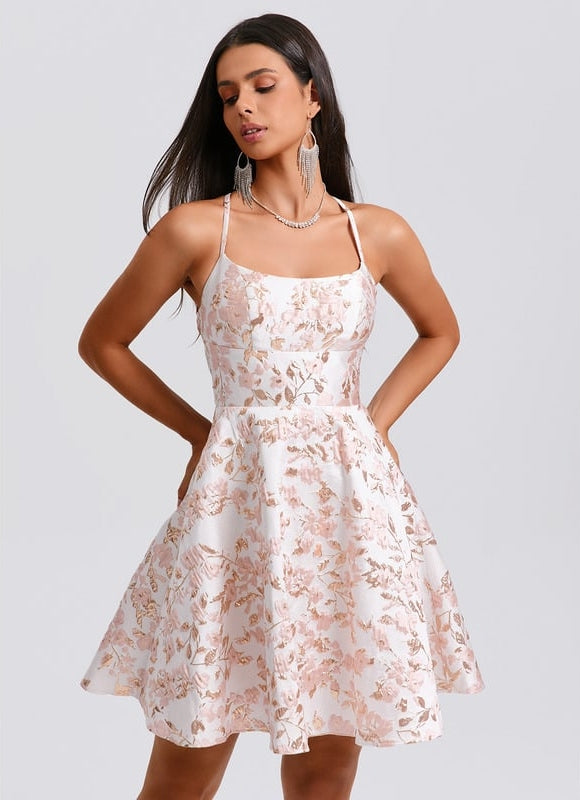 Robe De Bal Florale Rose - gallery 2