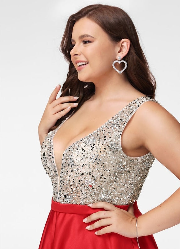 Robe De Bal Éclatante Rouge - gallery 9