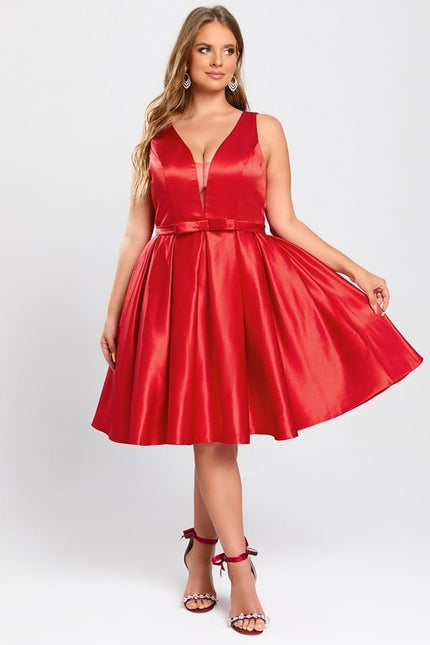 Robe De Bal Satin À Volants - gallery 6