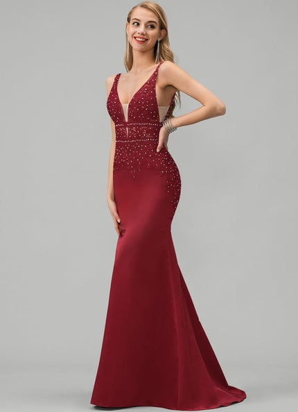 Robe De Bal Satinée Rubis