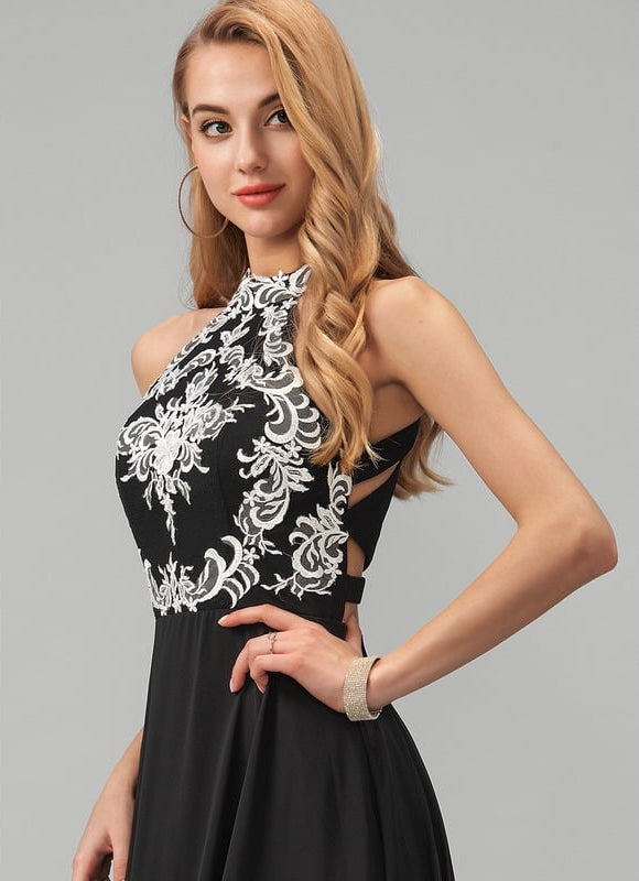 Robe De Bal Fluide Bleue - gallery 2