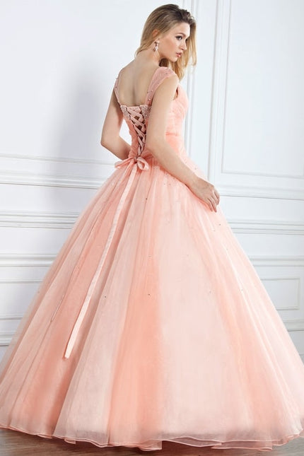 Robe De Bal Pêche Éclatante - gallery 2