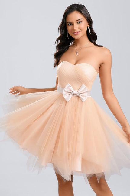 Robe De Bal Tulle Pêche - gallery 3