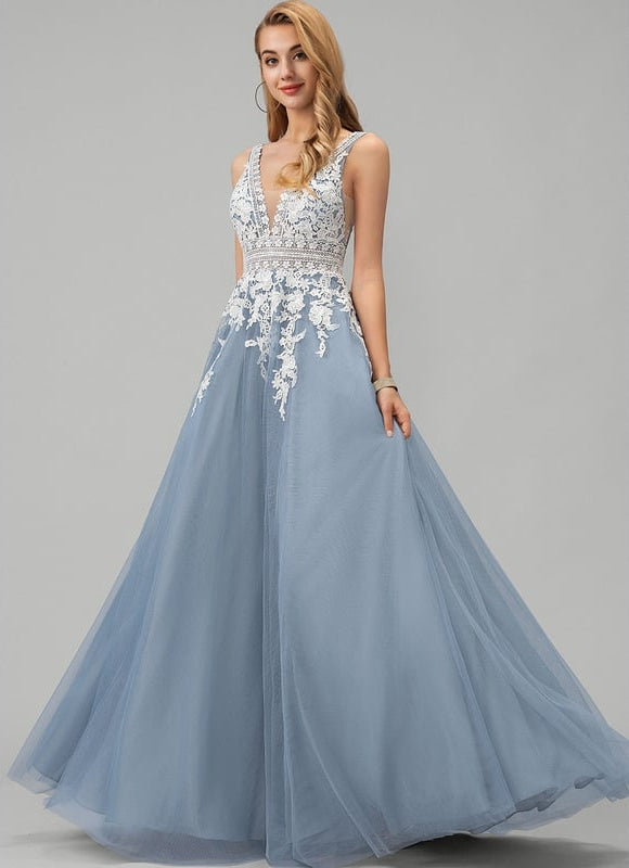 Robe De Bal De Bal Tulle Étoilé - gallery 1