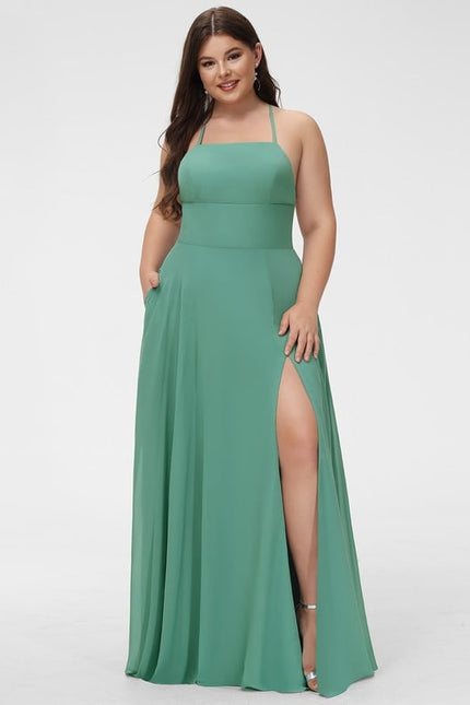 Robe De Bal Fluide Verte - gallery 4