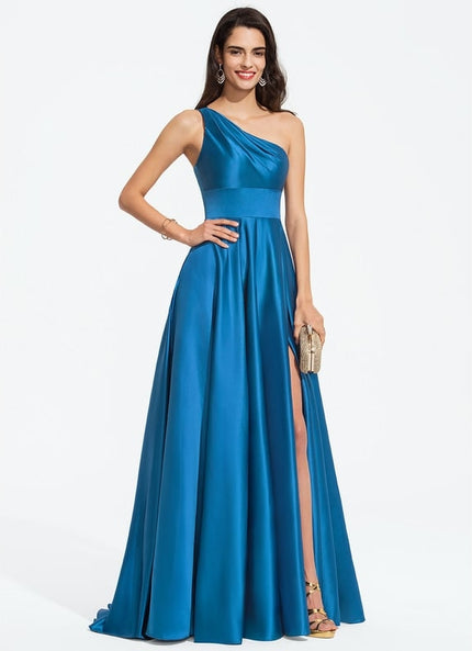 Robe De Bal Satin Céleste