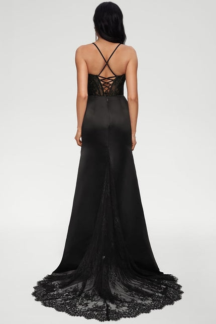 Robe De Bal Élégante Noire - gallery 3