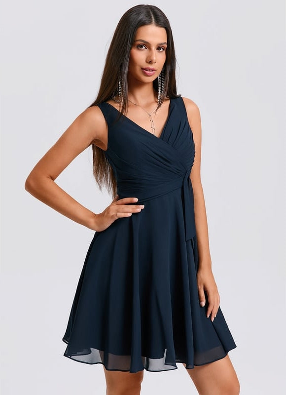 Robe De Bal Col V Fluide - gallery 2