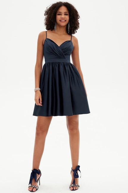 Robe De Bal Satinée Décontractée - gallery 7