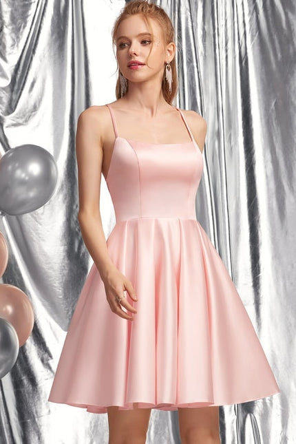 Robe De Bal Satinée À Bretelles - gallery 2