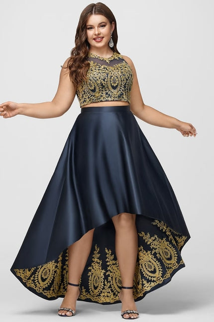 Robe De Bal Asymétrique Dorée - gallery 5