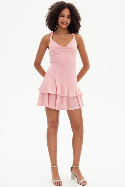 Robe De Bal Courte À Volants - gallery 4