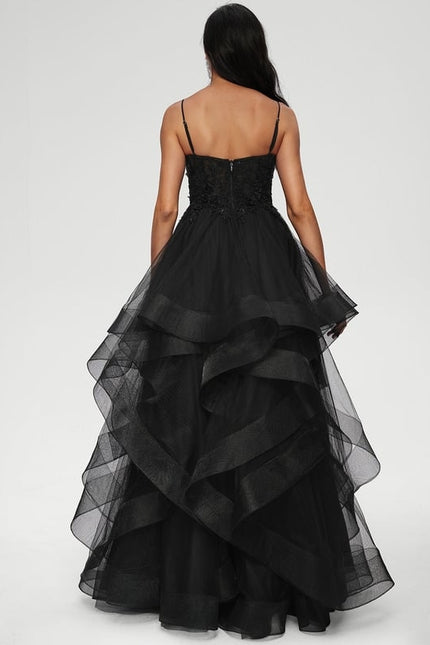 Robe De Bal Bal Noire Élégante - gallery 4