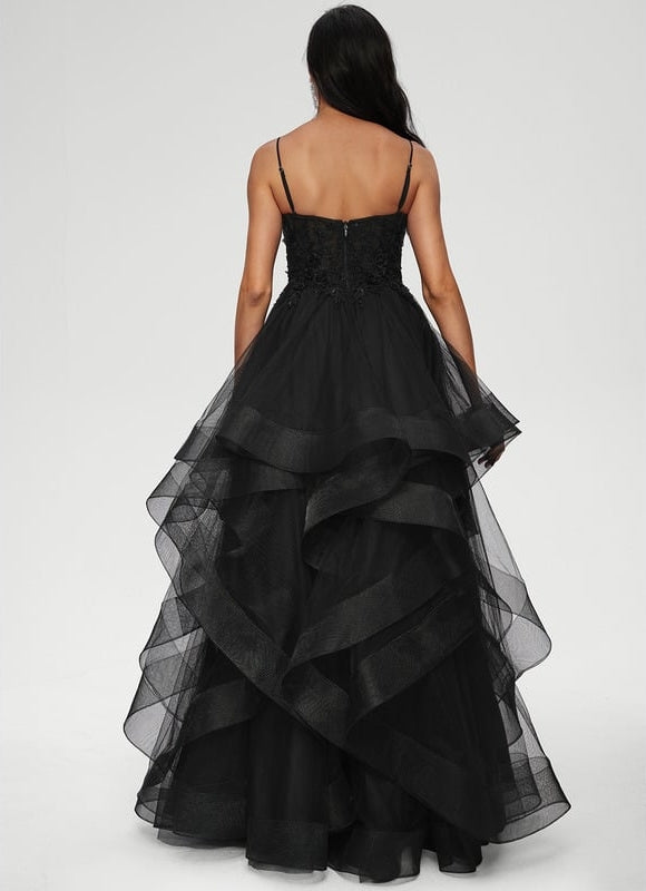 Robe De Bal Bal Noire Élégante - gallery 4