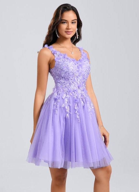 Robe De Bal Tulle Lavande - gallery 3