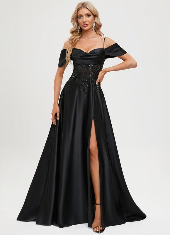 Robe De Bal Éblouissante Satinée