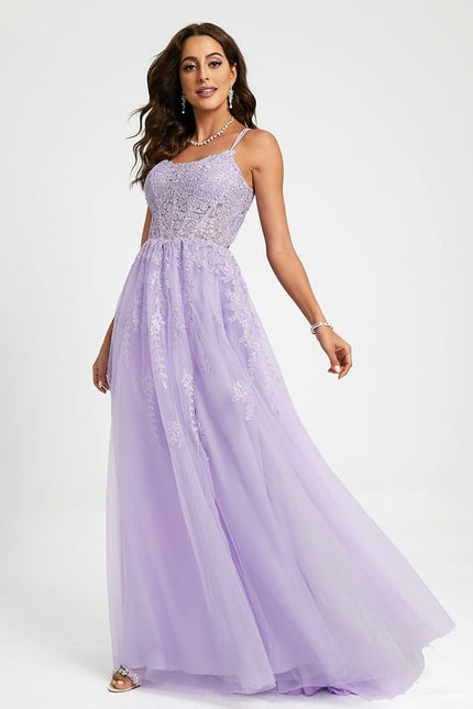 Robe De Bal Lavande Élégante - gallery 5