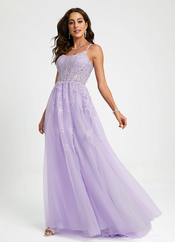 Robe De Bal Lavande Élégante - gallery 5