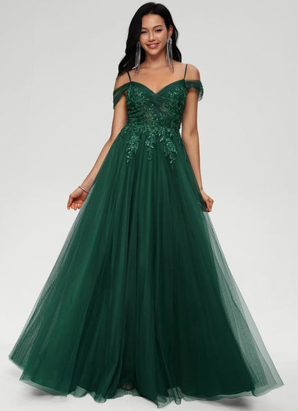 Robe De Bal Tulle Émeraude