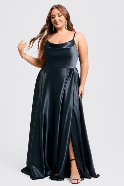 Robe De Bal Satin Rose Poudré - gallery 9