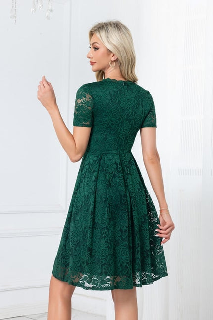 Robe De Bal Dentelle Verte - gallery 2