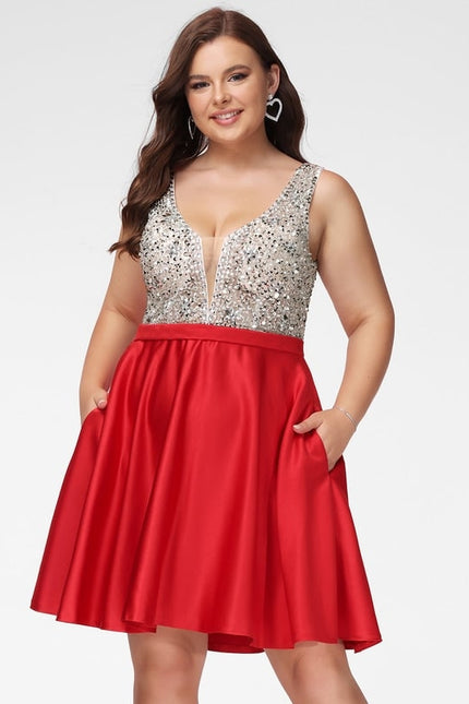 Robe De Bal Éclatante Rouge - gallery 4