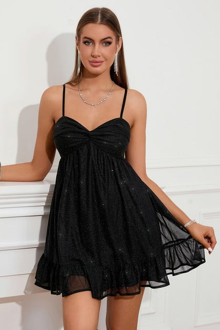 Robe De Bal Courte Scintillante - gallery 7