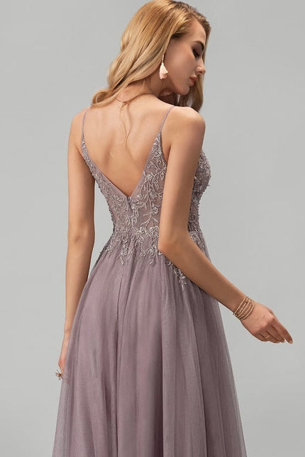 Robe De Bal Vaporeuse Mauve - gallery 1