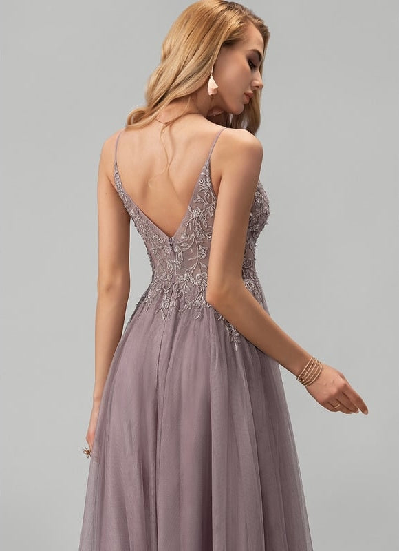 Robe De Bal Vaporeuse Mauve - gallery 1