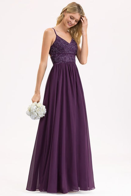 Robe De Bal Violette Brodée - gallery 4