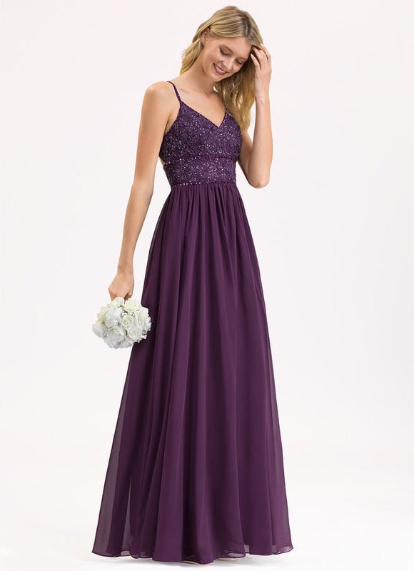 Robe De Bal Violette Brodée - gallery 4